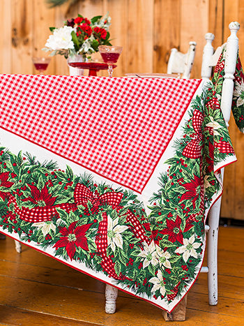 Table Cloth - April Cornell, Christmas Cottage 60 X 108
