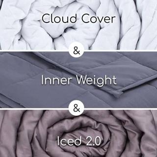 HUSH Weighted Blanket - 2 in 1 15 lb, Twin