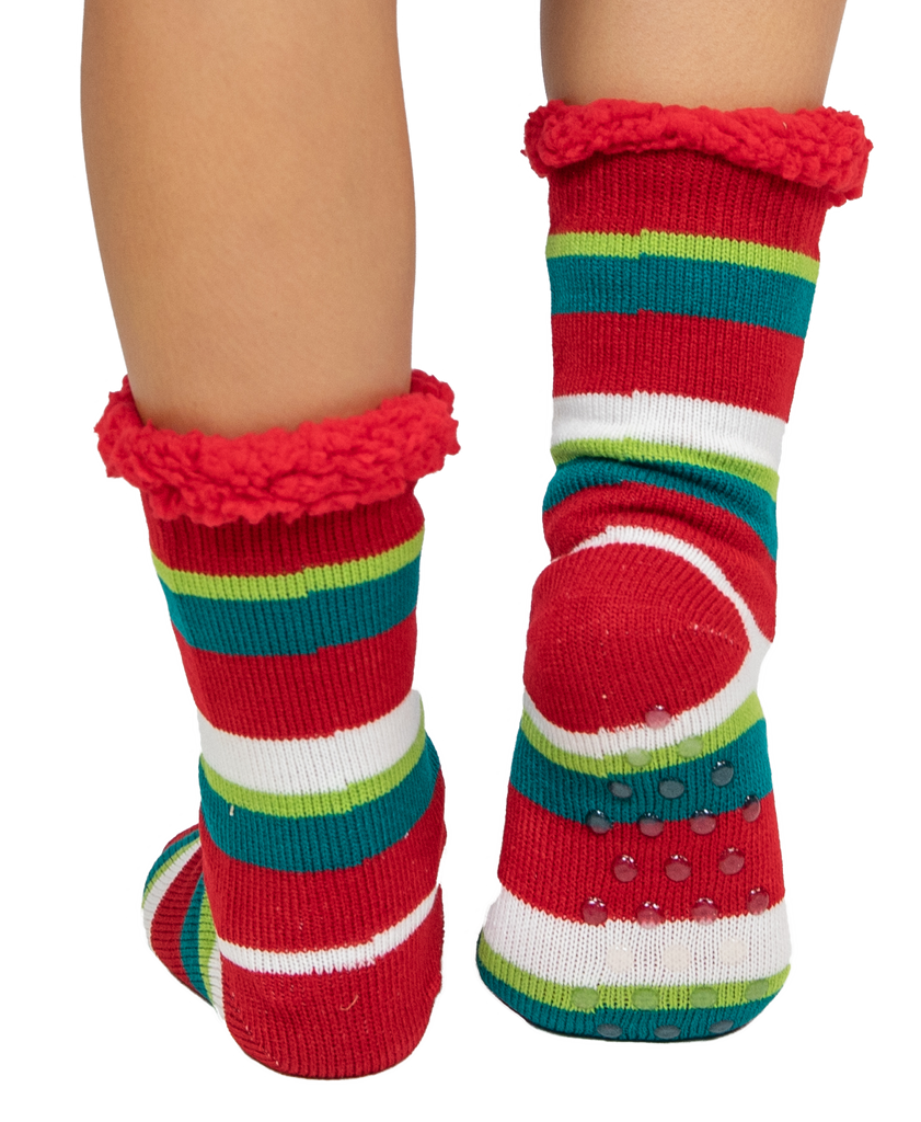 Plush Sock/Slipper - Stripe