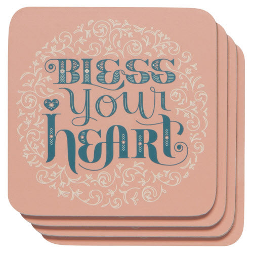 Coaster Set/4 - Bless Your Heart