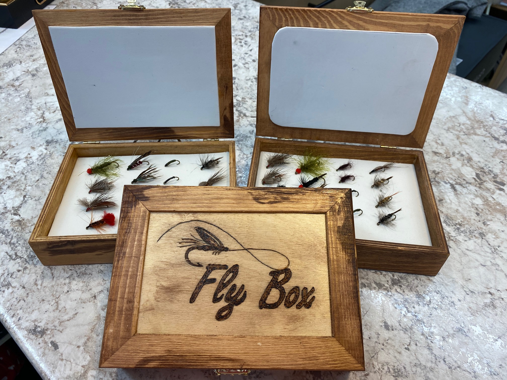 Artisan Fly Box w. Flies - Hand Crafted