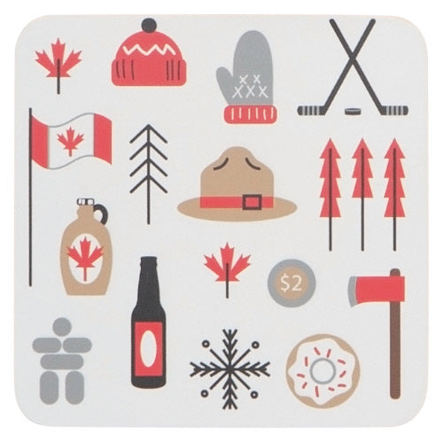 Coaster Set/4 - Canadian Icons