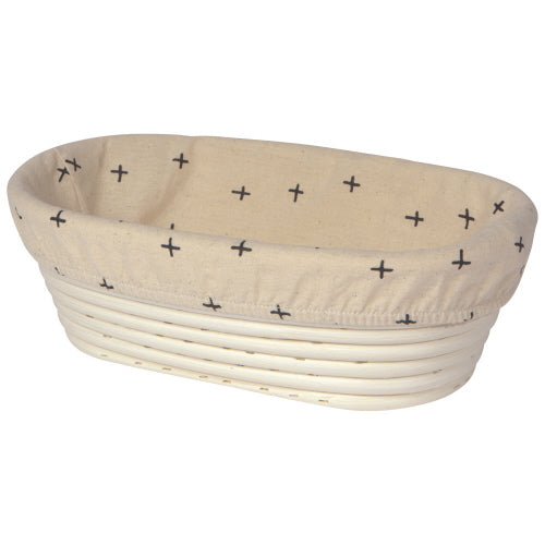 Banneton Bread Proofing Basket - 10" oval w Cover