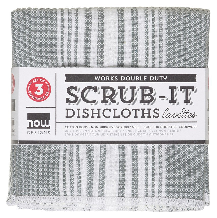 Scrub It Dishcloths - London Gray Set of 3
