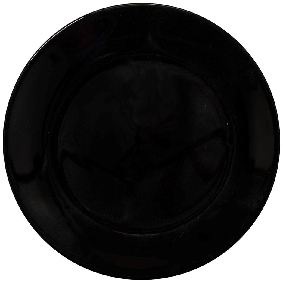 Dutch Rose Dinner Plate - black