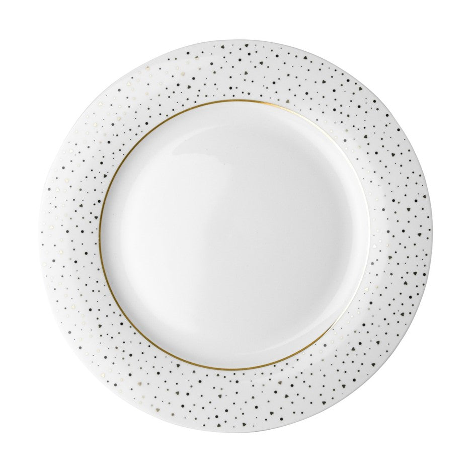Dutch Rose Dinner Plate - Sparkling White