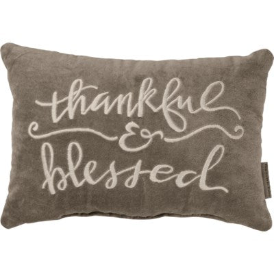 Throw Pillow - Luxury Velvet,  Thankful