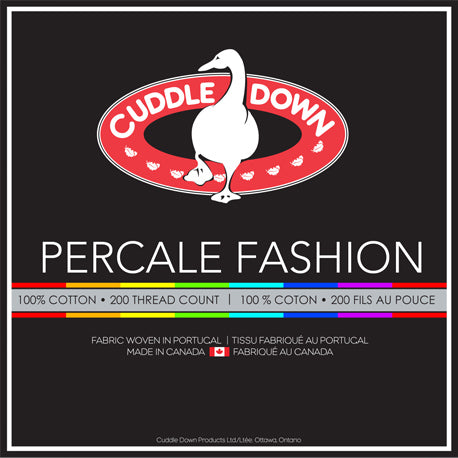 Percale Fashion Cotton Queen Pillow Case Pair - Aquarius