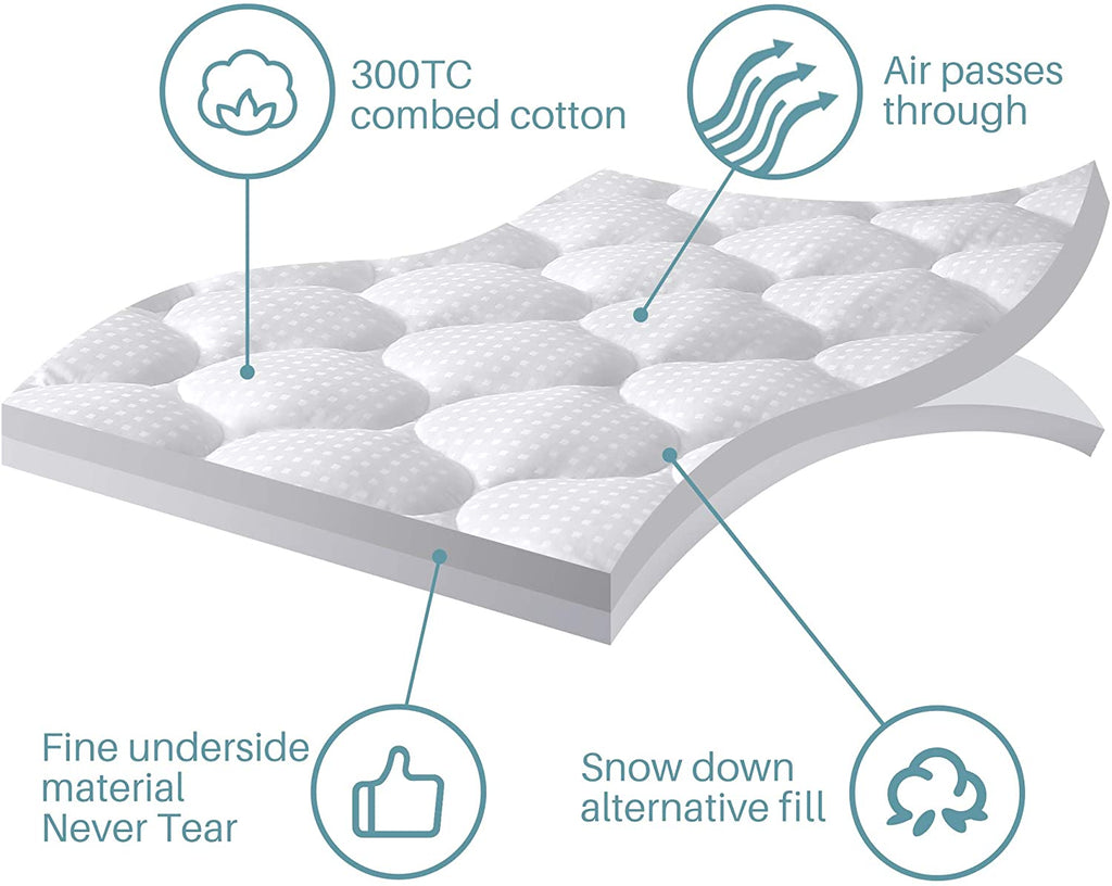 Quilted Mattress Pad, O - Queen