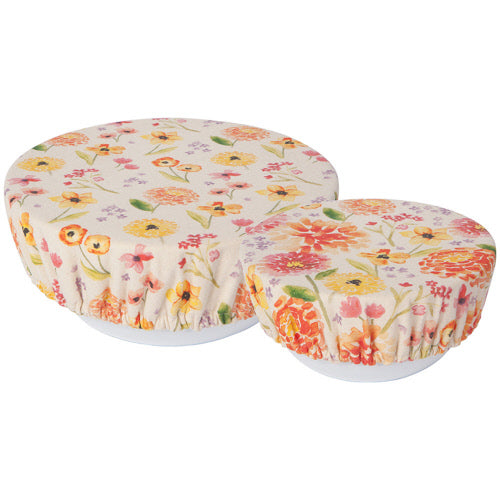 Food storage Bowl Covers - 2pc Cottage Floral