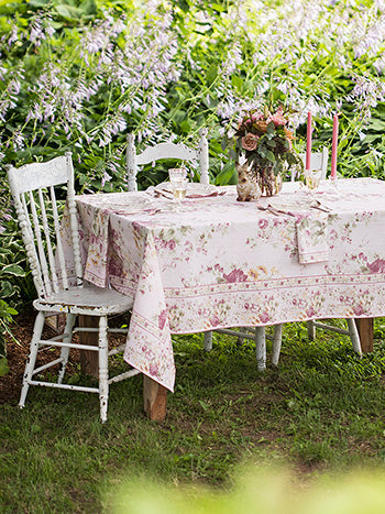 Outdoor Table Cloth - April Cornell, Cottage Rose, 54'x90"