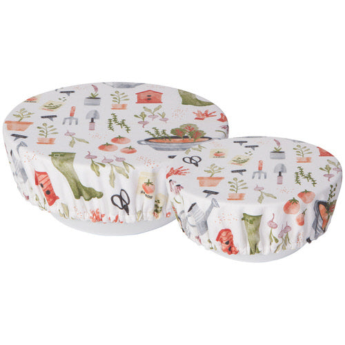 Food storage Bowl Covers - 2pc Garden