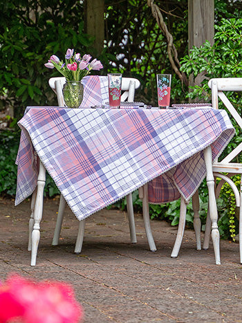 Table Cloth - April Cornell, Hyacinth Plaid, 54" Square