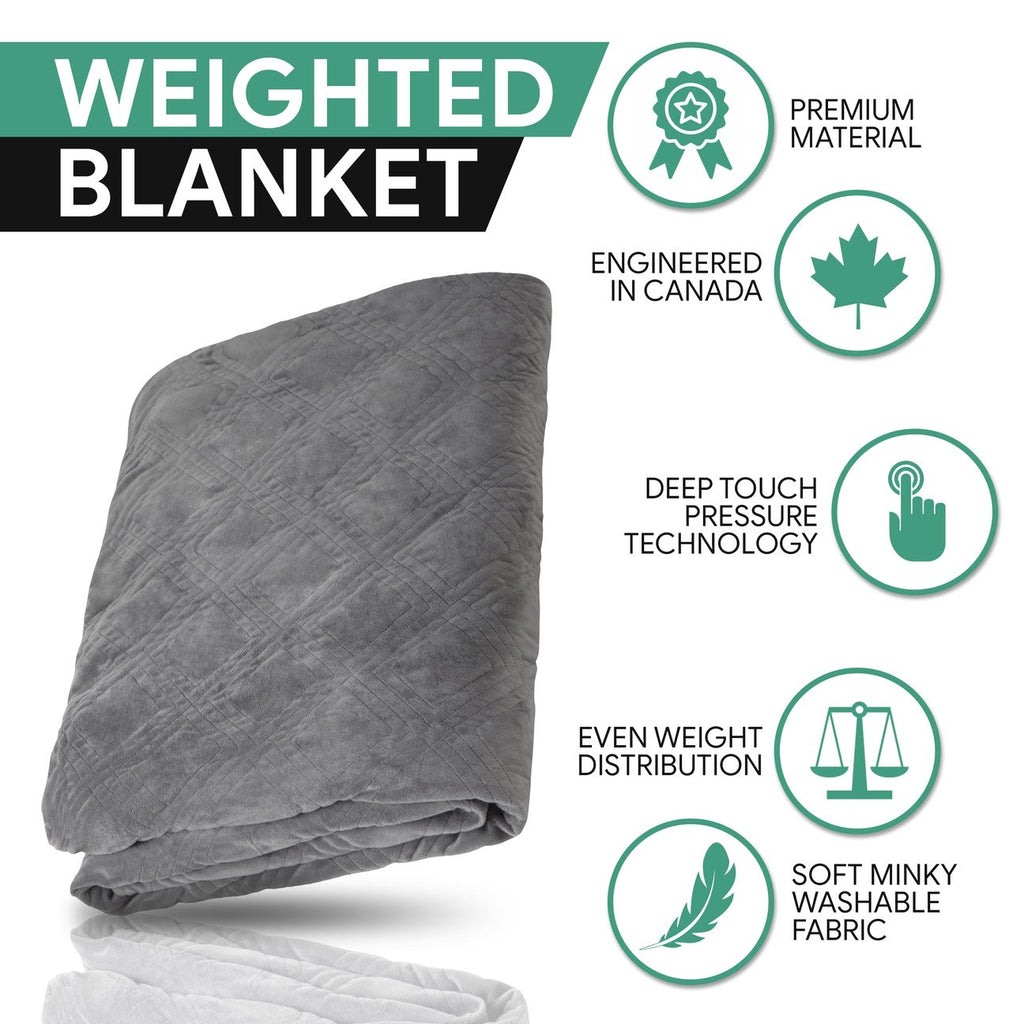 HUSH Weighted Blanket - 35 lb King, Charcoal