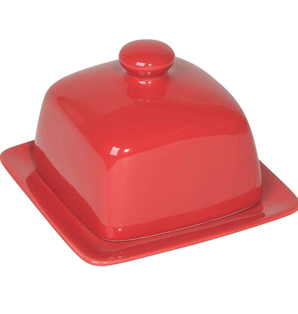 Square Butter Dish - Red