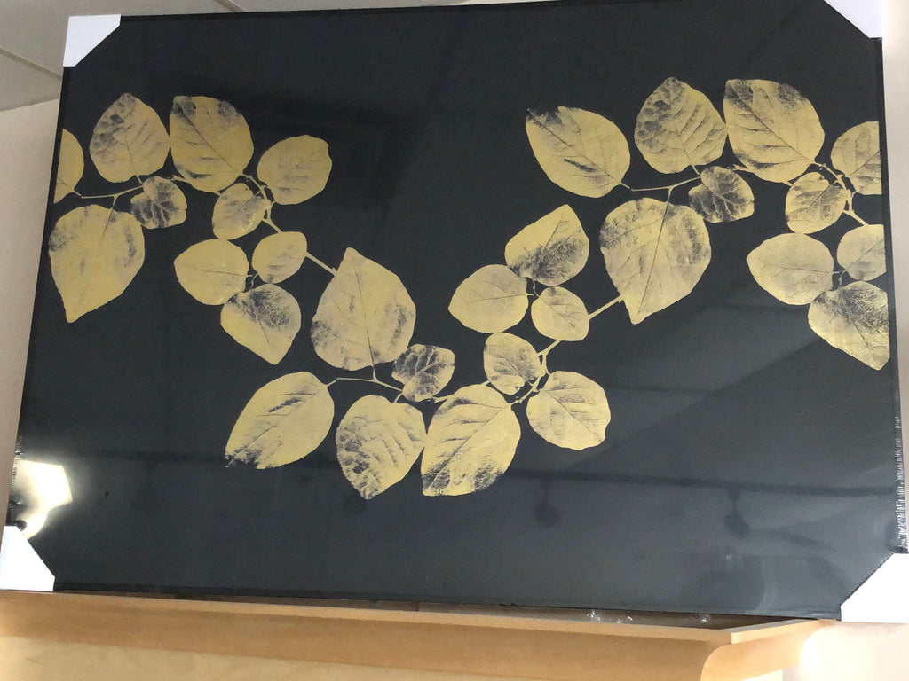 Wall art - Black w/gold leaf