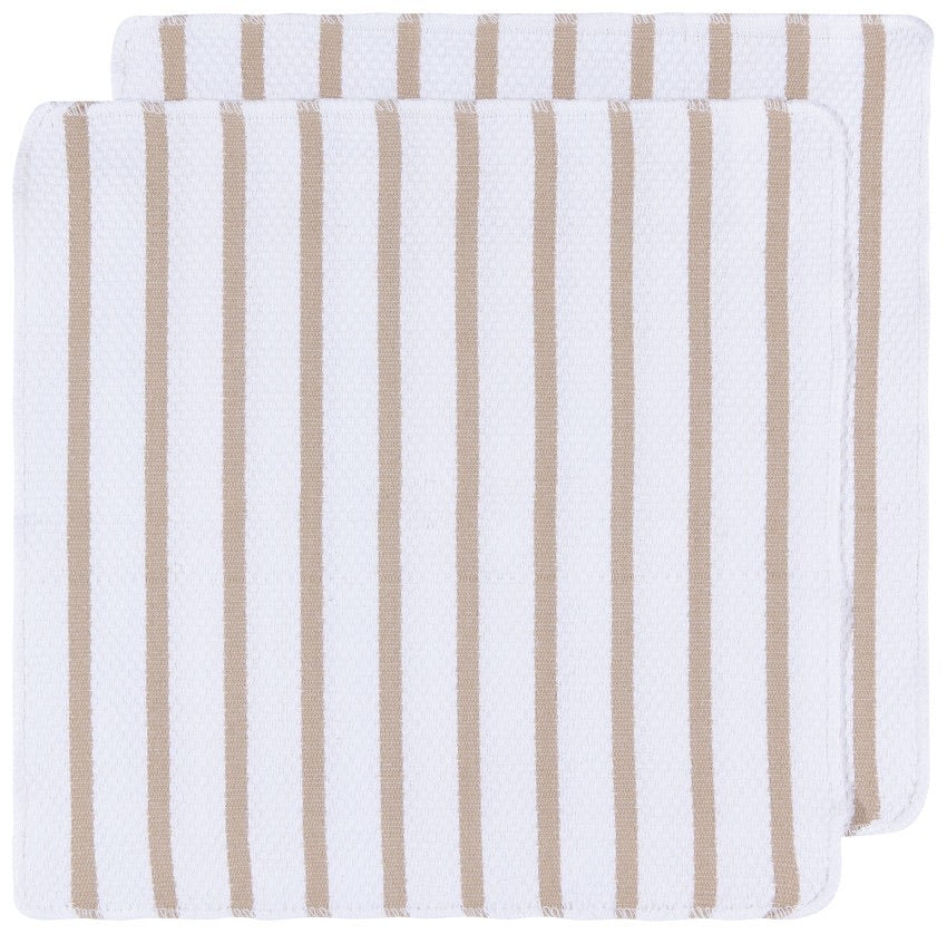 Basketweave Dishcloths - Sandstone Set of 2