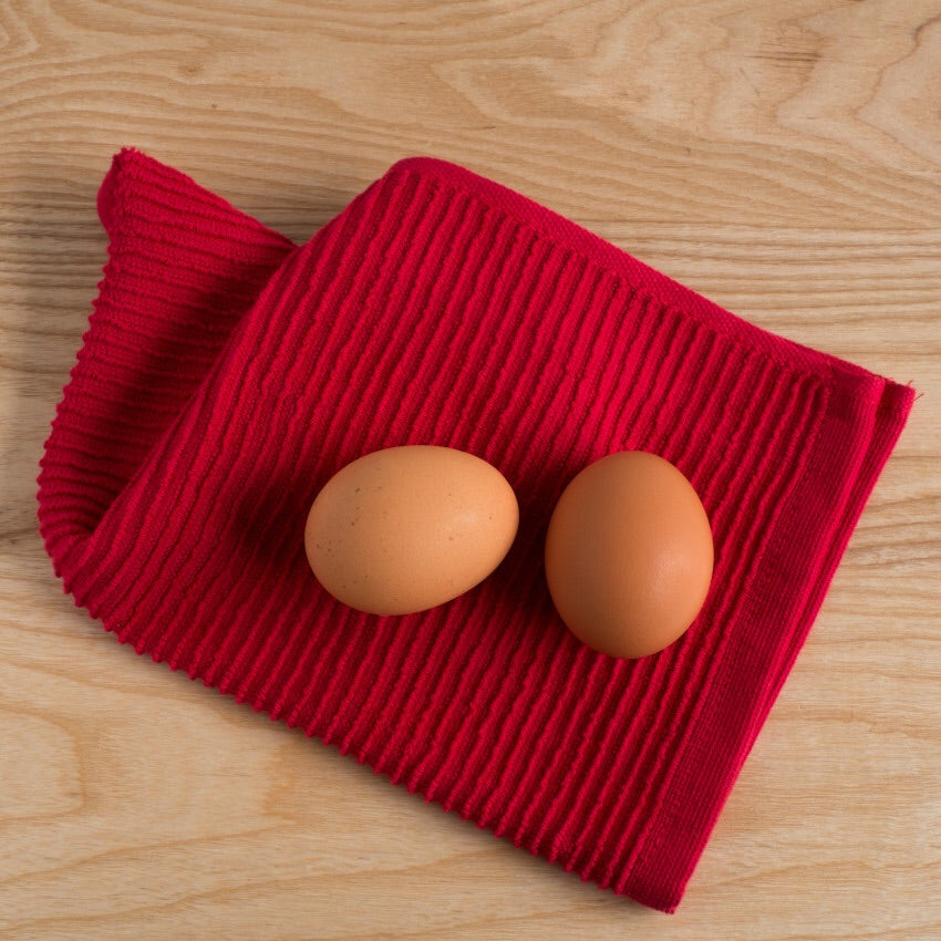 Ripple Dishcloths - Red Set of 2