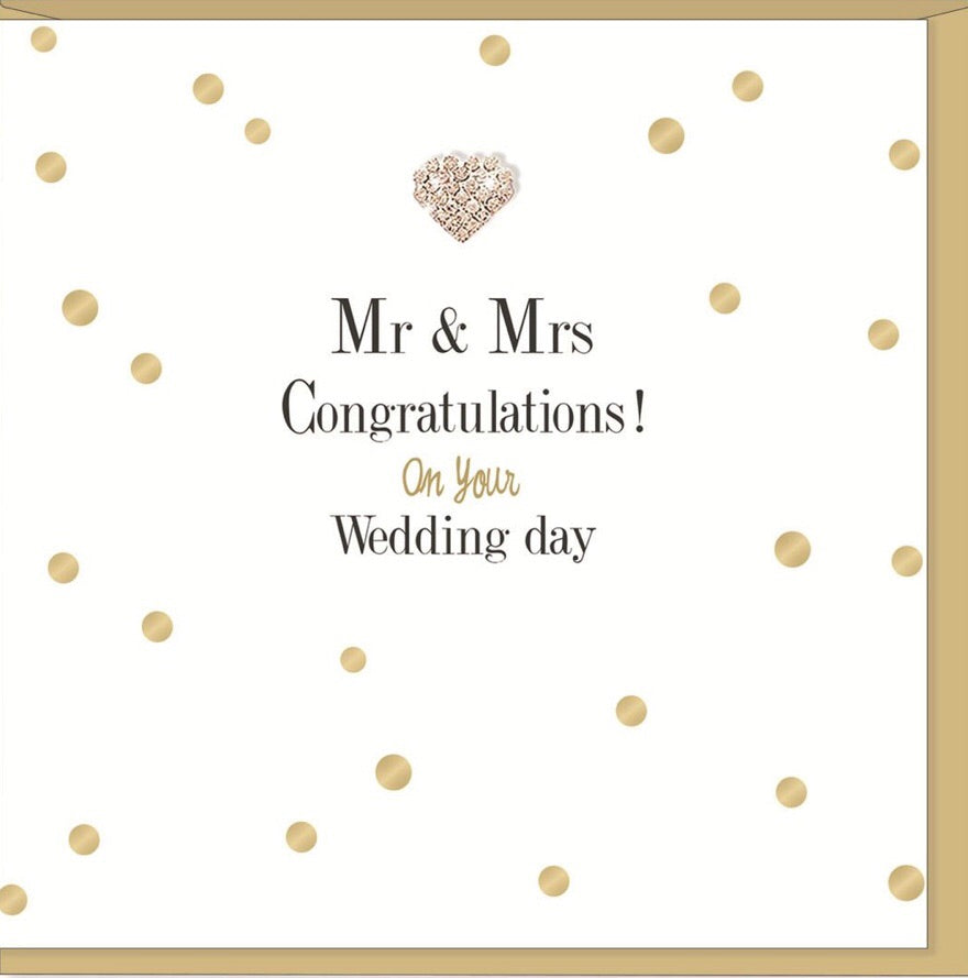 Greeting Card Mr. Mrs Congrats