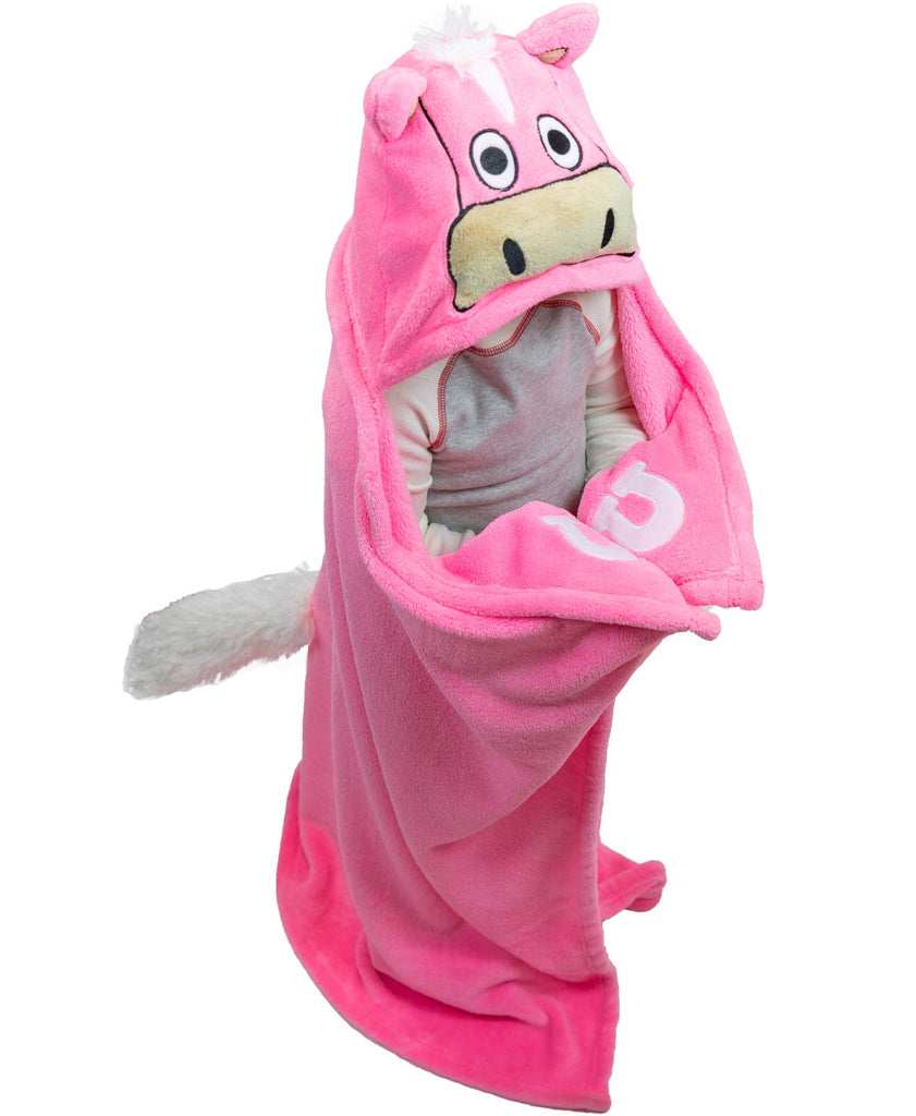 Kids Critter Blanket - Pink Horse