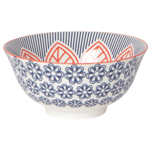 Bowl - 6", Red Floral