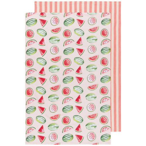 Cotton Dishtowels S/2 - Watermelon